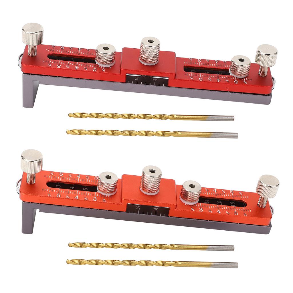 Локатор для установки дюбелей на шкафы, регулируемая высота, алюминиевый сплав, отверстие для ручки шкафа с 2 дюбелями