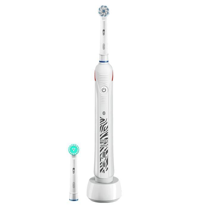 Oral-b teen brosse à dents électrique rechargeable, 1 manche, 1 brossette, technologie 3d, élimine jusqu’à 100 % plaque dentaire