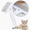 White Dog Needle Row Comb Stainless Steel Dog Comb Brush Pet Grooming Tools Dog Rake Comb Cleaning