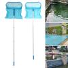 Skimmer Net with Adjustable Telescopic Aluminum Pole Easy Installation Swimming Pool Net Skimmer Rake with Ultra Fine