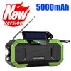 Портативные AM/FM-радиоприемники на солнечной энергии с Bluetooth 5000 мАч Power Bank SOS Ручной компас Аварийный светодиодный фонарь для кемпинга и пешего туризма