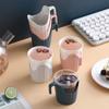 6pcs Thick Plastic Beverage Holder Base Disposable Cup Cover New Paper Cup