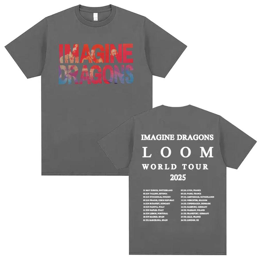 Imagine Dragons Band World Loom Tour 2026 New Hot Selling Mens Womens Casual Cotton Oversized Tshirt Street Wear