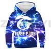 Новая толстовка Free Fire Garena 3D с капюшоном для детей Harajuku Anime Hoodie Autumn Daily Hip Hop Boys Girls Game Free Fire Oversize Sweatshirt