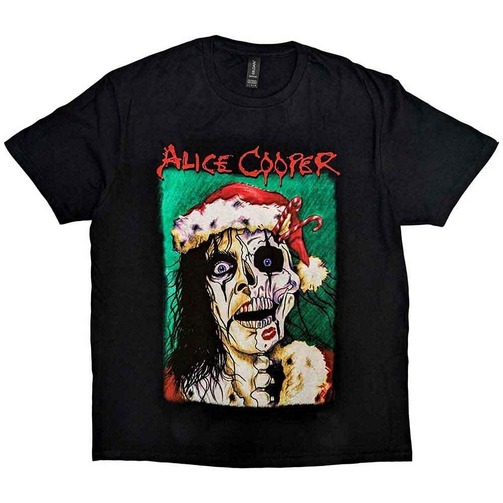 Alice Cooper Unisex T-Shirt: Xmas Card (Large)