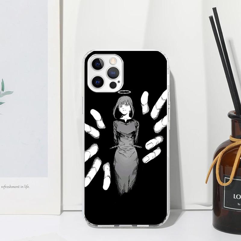 Chainsaw Makima Power Phone Case For Iphone 17 Air 16 15 Plus 16E 14 Pro Max 13 Mini 12 11 7 8 SE Fundas Soft Back Cover 17 Air
