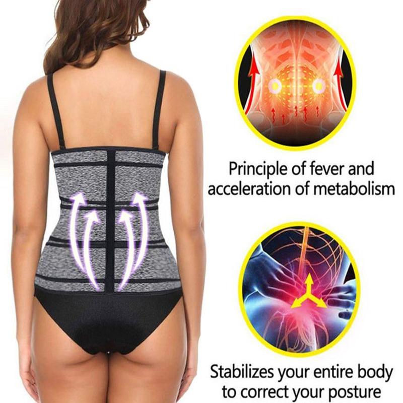3 Belt Waist Trainer Sauna Sweat Sport Girdles Women Body Shaper Workout Trimmer Belt