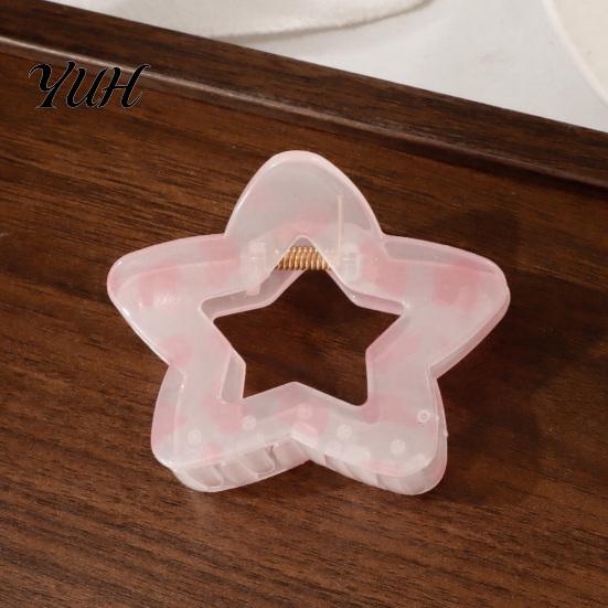 Gift for Girlfriends And Friends Heart/Star Shape Hair Claw Clips Women, Non-Slip Clip Effortless Grips Travel Accessories Styling Daily Commuting