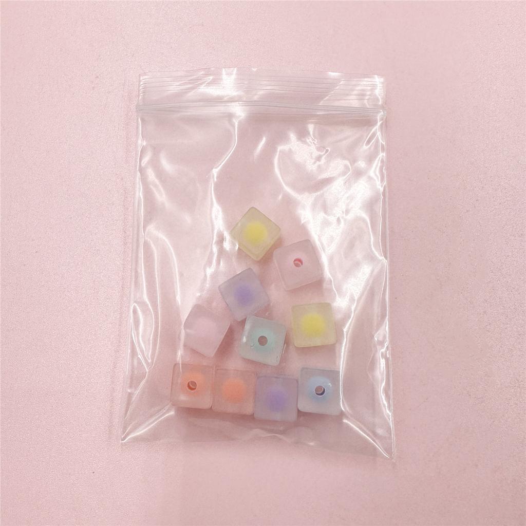 DIY акриловые квадратные свободные бусины, материалы ручной работы, 10 мм, ювелирные аксессуары, матовый браслет-цепочка для мобильного телефона, 10 шт., модные бусины