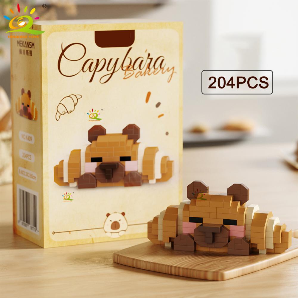 MOC Капибара Морская свинка Животное Микро Строительный Блок Мини Алмазная Модель Свинка Кирпичная Игрушка для Детей Настольный Декор.