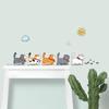 Настенные наклейки Кошки Самоклеящиеся Детские наклейки на стену Художественные фрески Для гостиной Мультяшная спальня Туалет Дом Стена DIY Декор