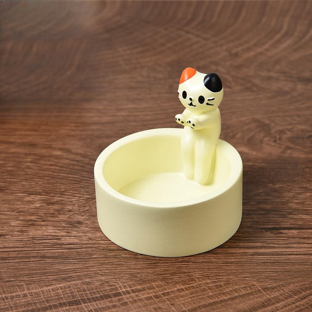 Kitten Candle Holder Cute Cat Candlestick Creative Aromatherapy Candle Holder Durable High Tempe Cartoon Candlestick Decoration