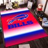Логотип Buffalo Bills Сине-красный градиент Нескользящий коврик, подходит для диванов в гостиной и спальне.