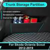 For Skoda Octavia Scout 5E Sedan 2012~ 2013 Car Storage Box Trunk Organizer Partition Thickening Side Box Auto Interior Part