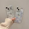 Чехол с блестками и эффектом 'жидкий песок' для iPhone 16 15 17 Pro Max, Задняя крышка, Защита от падения с 'подушками безопасности', Мягкий силиконовый корпус, Бампер, Чехол для телефона