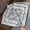 Imitation Silk Scarf Women Hair Bands Neck Wraps Ribbon Square Hijab Scarves Bandana Fashion Print