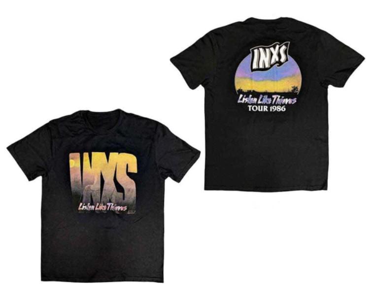 INXS Listen Like Thieves Tour Unisex T-Shirt Rock Band Concert Graphic Tee S-5XL