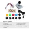 Fafeicy Arcade Game Button Kit Zero Delay Arcade Game DIY Kit Parts 10 Buttons Joystick USB Encoder for MAME PC + +