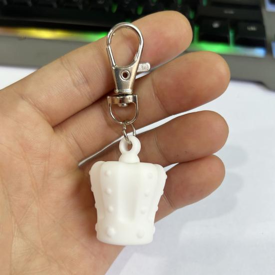 Брелок в виде помады, силиконовая шляпа-корона, брелок в виде помады, сумки, рюкзаки, портативный, универсальный аксессуар