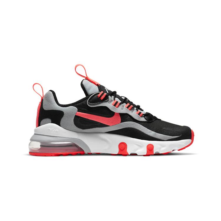 Nike Air Max 270 RT Износостойкая Амортизация Низкие Беговые Кроссовки Черный Красный Серый Дети Возраст 3 7 Лет BQ0102-019