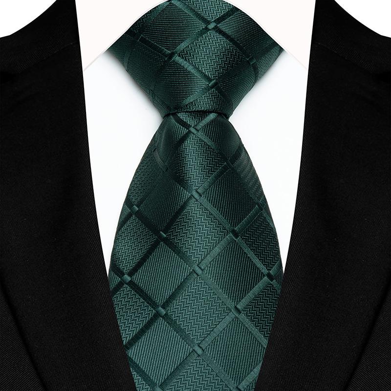 Men's Classic Solid Color Plaid Tie - Multi-color for Business, Casual, or Wedding