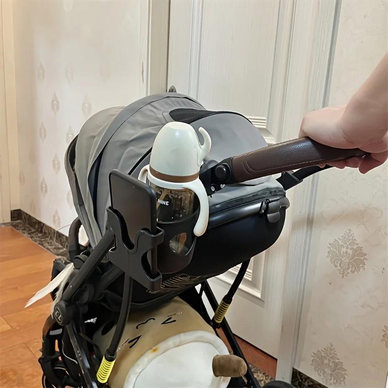 1pc Stroller Cup Holder with Phone Stand, Heart-Shaped Drink Water Bottle Holder, Compact, with Easy Installation for Stroller