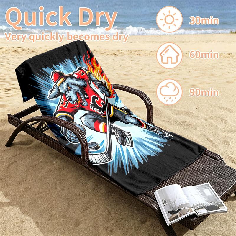 Calgary Flames Beach towels also serve as bath towels summer essential a musthave for the outdoors the beach and the pool