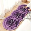 3D Bedside Carpet Non-slip Flower Carpet Creative Rose Floor Mat  for Bedroom Living Room