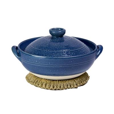 Традиционная кухня Хонпо Синяя кухня с горшочком Рисовый горшок Хот-пот Семья Золотая свадьба День рождения 60-летие Спасибо Сделано в Популярный den0265 горшок, глазурь, Нет. 8, держатель,