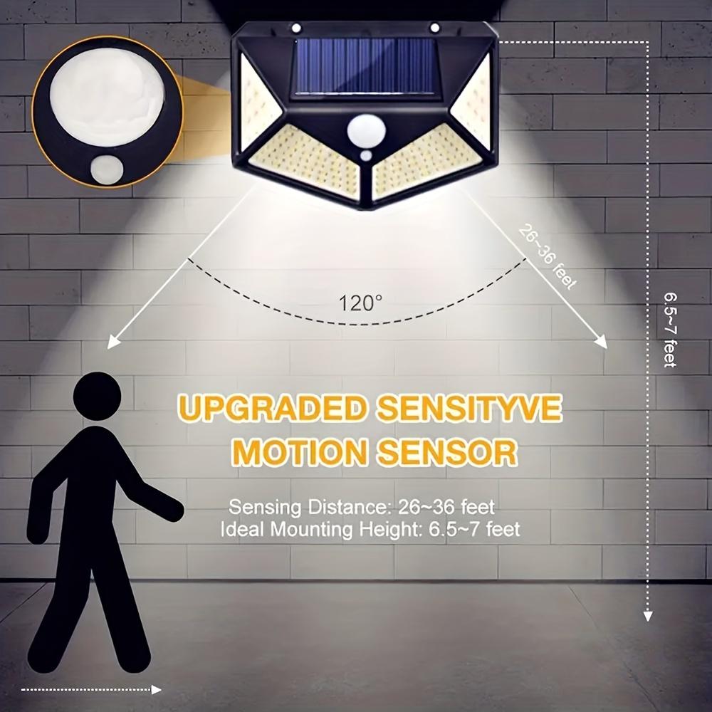 LEDs Solar Light, Smart Motion Sensor Weatherproof Solar IP65 Waterproof Outdoor Lights, With Wide Angle Wall Light