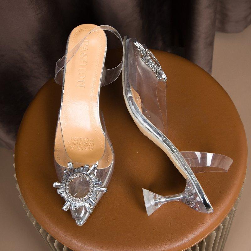 2024 Лето Новые Женские Модные Удобные Элегантные Туфли На Шпильках Прозрачные Босоножки Женские Повседневные Туфли-Лодочки Роскошные Туфли Для Вечеринок