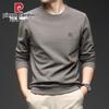 Pierre Cardin Men's Silk Wool Blend Long Sleeve Crew Neck Top