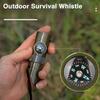 Аварийный свисток для выживания, светодиодный светильник, компас, термометр, портативный, легкий, многофункциональный
