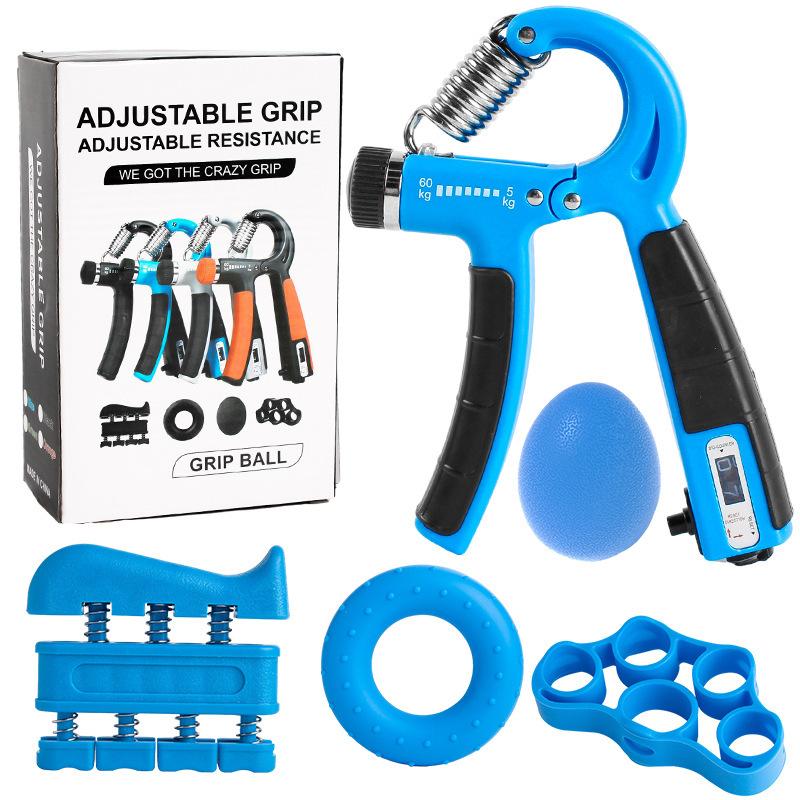 SPORTVUE OEM Adjustable Durable Anti-Slip Steel Hand Grip Set 5kg-60kg Strengthener Exercise Equipment Wrists Forearms Fingers