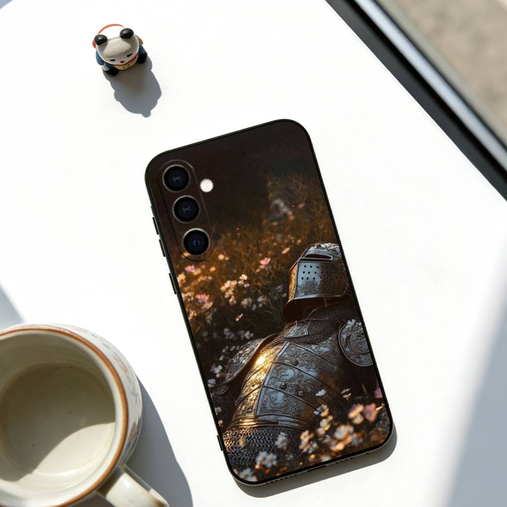 Чехол для телефона Рыцарь Черный Силикон Мягкий Для Samsung Galaxy A73,A72,A71,A70,A53,A52,A51