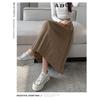 Pleated Midi Skirt for Women - High Waist Ballet Style A-line, Perfect for Autumn and Winter Commutes