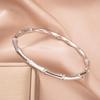 18k Rose Gold Diamond Buckle Bracelet - Korean Stylish Design, High-End Jewelry