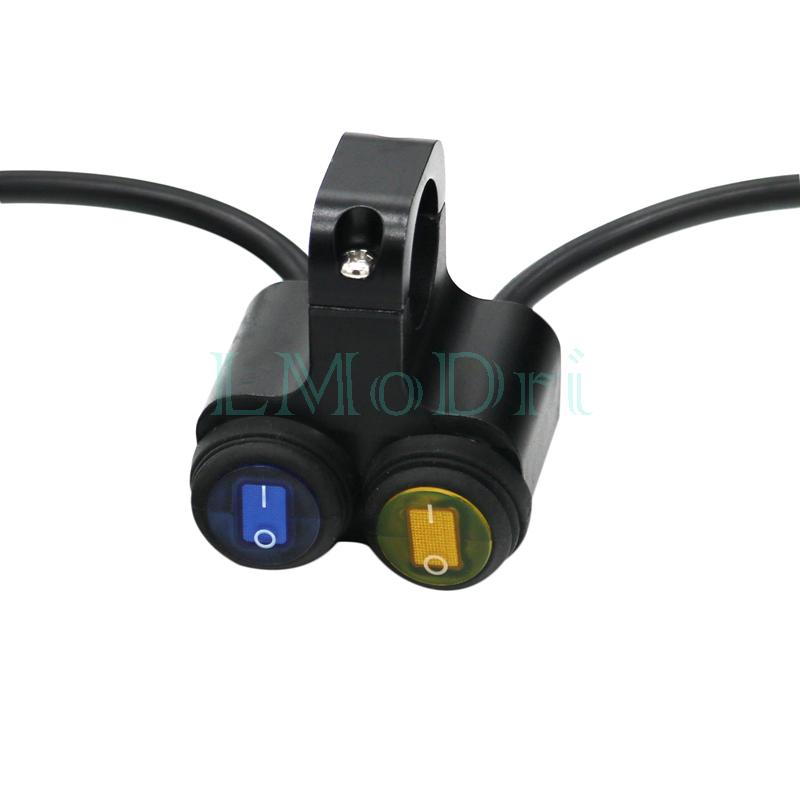 LMoDri переключатель на руле мотоцикла, 2 кнопки управления, мотоцикл, 22 мм, 7/8 дюйма, ремонтные переключатели ВКЛ/ВЫКЛ