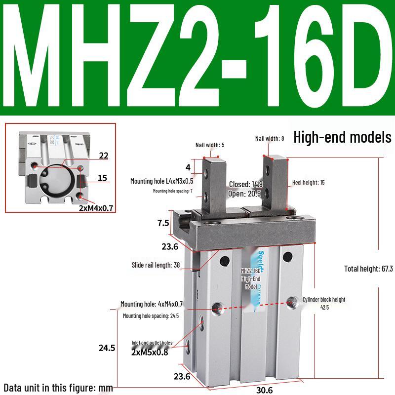 MHZL2 Pneumatic Finger Cylinder Parallel Manipulator Gripper MHZ2/HFZ Series