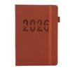 2026 Daily Planner 5.71x8.46in 200 Sheets 180 Degree Opening PU Leather Cover Hourly Appointment Book with Elastic Band