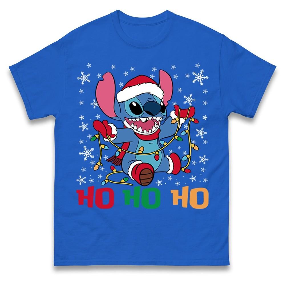 Lilo Stitch Christmas T Shirt Xmas Funny Stitch Ho Ho Ho Tee Shirt Gift Top