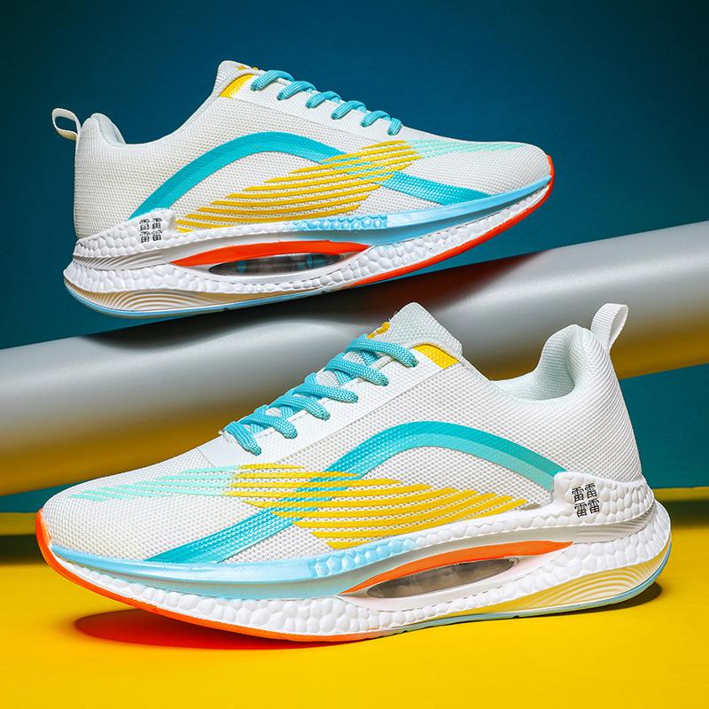 2025 Spring Sports Shoes Out of Sight Men's Casual Mesh Breathable Air Cushion Rebound Light Running Shoes Breathable and Comfortable