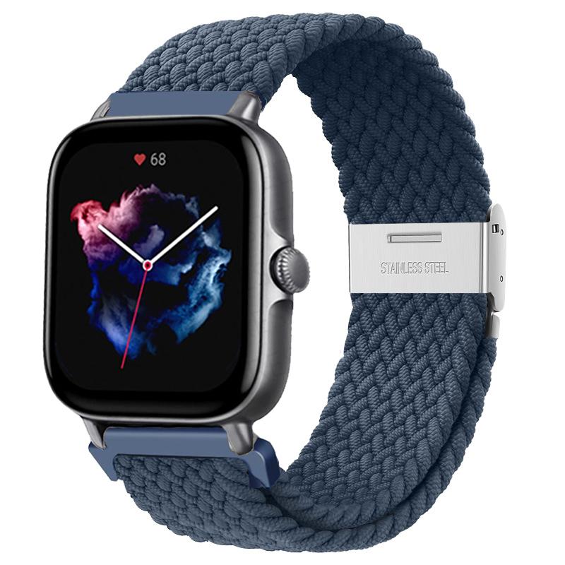 20 мм/22 мм ремешок Для Amazfit GTS/2/2e/3/4/GTS2 Mini/GTR/3/Pro/4/GTR2/47 мм/stratos Плетеный браслет для часов Amazfit bip 6 5 3 ремешки