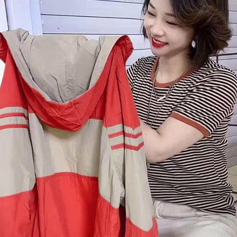Одежда для защиты от солнца Женская тонкая короткая куртка Корейская летняя свободная базовая куртка Повседневная дышащая солнцезащитная верхняя одежда