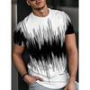 Short Sleeve Plus Size Summer Tee Men Outfit White 3d Print T Shirts Mens Casual Sportwear T Shirt Male