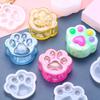 Diy Drip Glue Abrasive Pendulum with Animal Cat Paw Storage Box Silicone Mold Dog Paw Bear Paw Cat Paw Jewelry Box