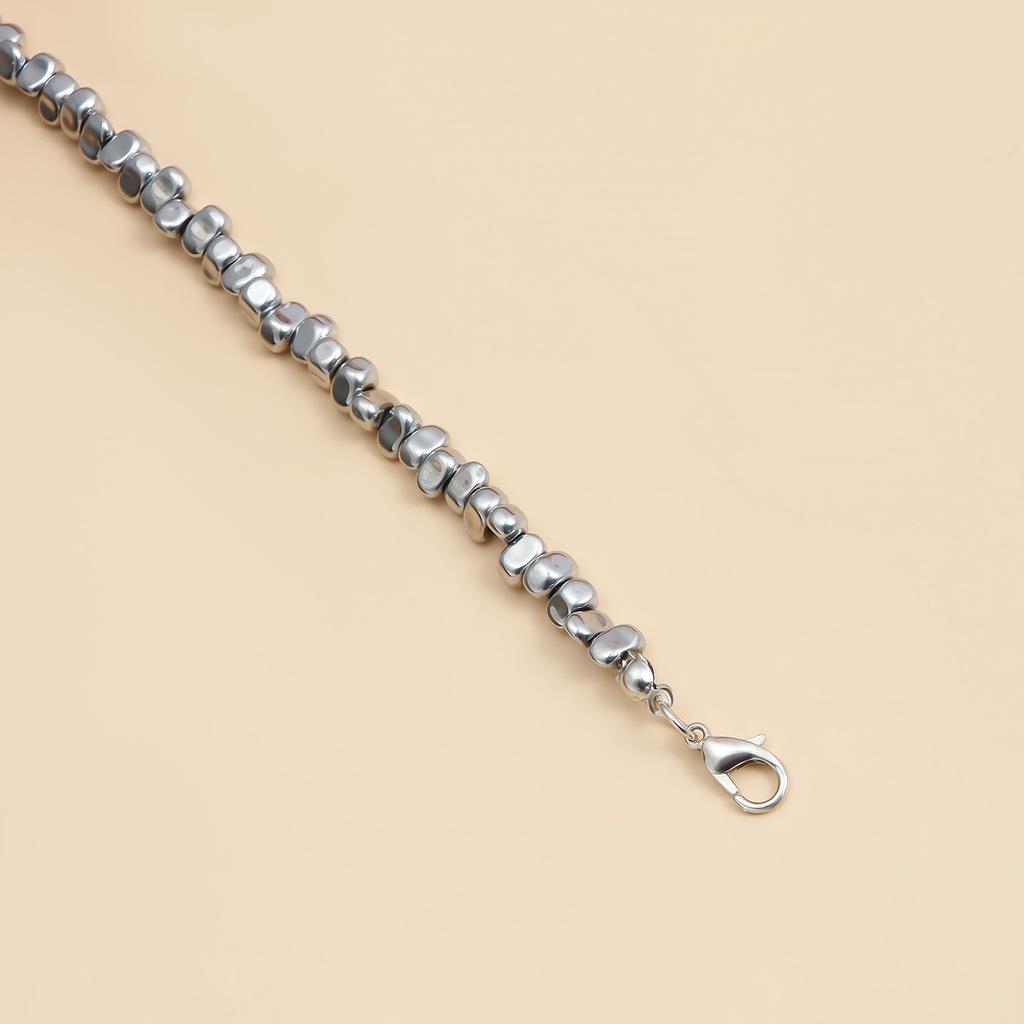 Стильное ожерелье из бусин из неправильных камней для званых ужинов, цепочка на ключицу с подвеской-сердцем, аксессуары для повседневной носки