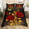 3D дизайн цветы пододеяльники комплекты постельного белья постельные принадлежности одеяла/одеяла наволочки 220x240 размер черный домашний текстиль