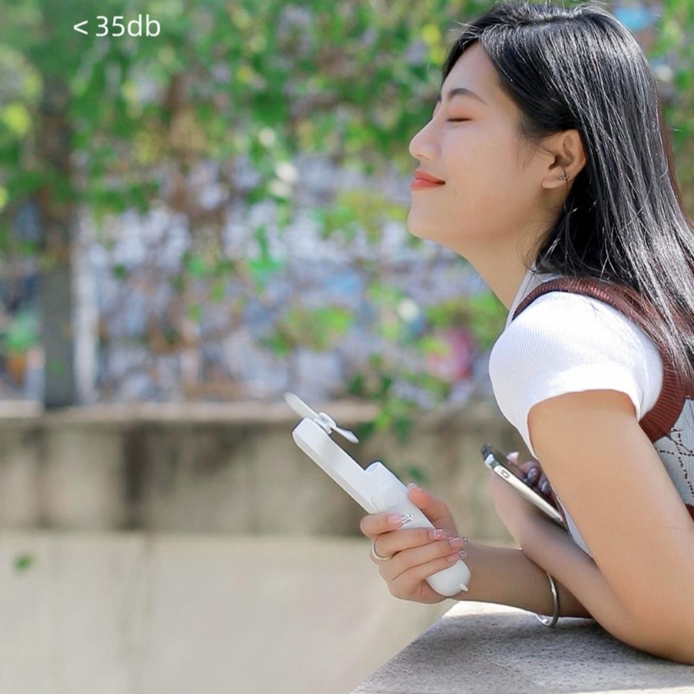 Портативный мини-вентилятор, зарядка через USB, 3-скоростной, регулируемый, складной ручной вентилятор, подходит для женщин, путешествий, использования на открытом воздухе