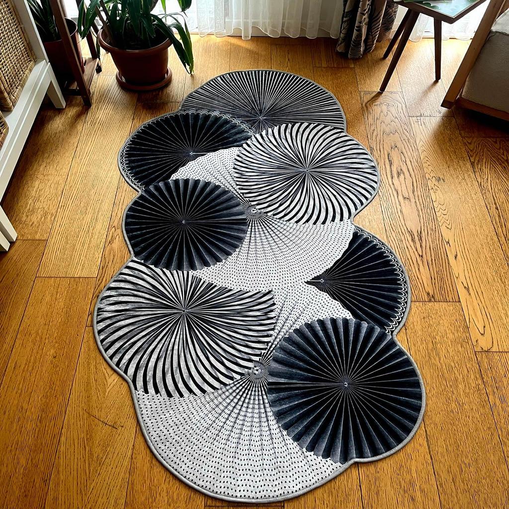 ePeddler Домашняя декоративная моющаяся нескользящая кожаная основа с цифровой печатью Современная гостиная, кухня, прихожая и напольный коврик нового поколения